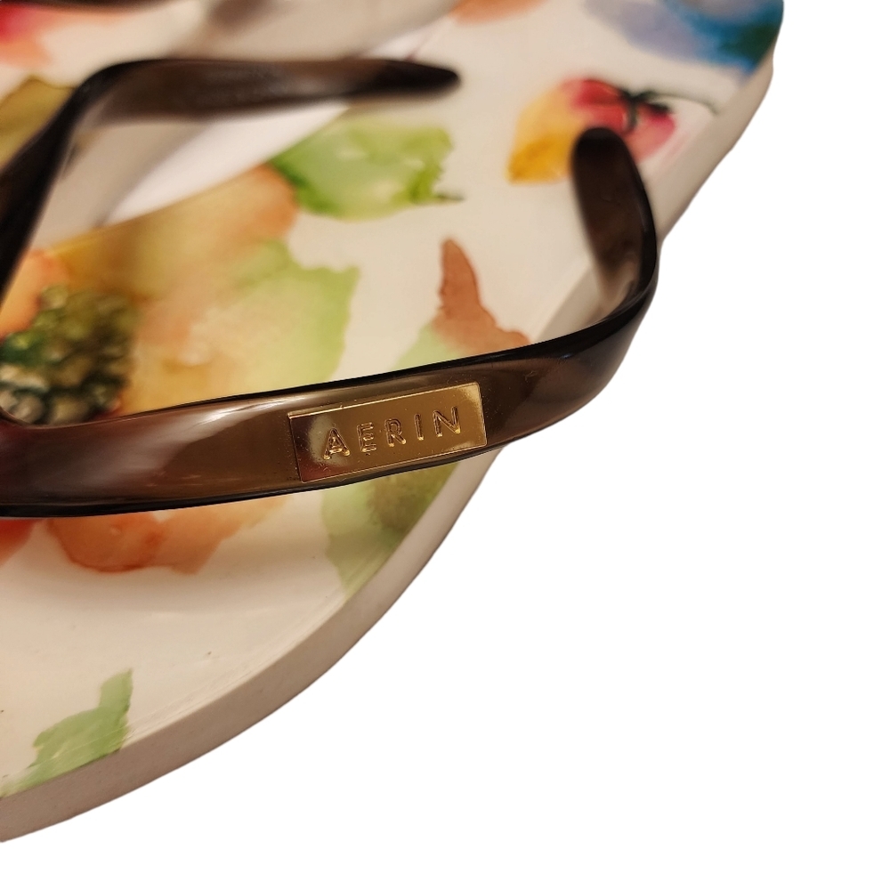 AERIN Georgette Floral Thong Flip Flops Size 7 - Picture 5 of 7